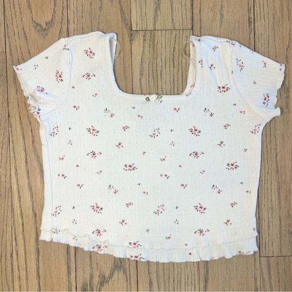 RSQ Tilly’s Girls Print Floral Rosette Crop Length Tee Size Large Girls Sizing - Picture 1 of 10